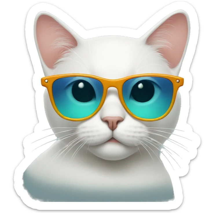 Cat with sunglasses sticker