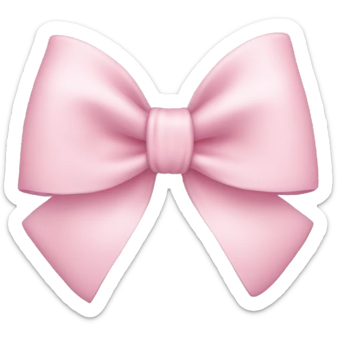 Light pink bow sticker