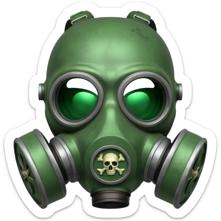 make my emoji for a twitch chat channel the streamer is me toxic shots incorporate the toxic in the emoji  inlucde a gas mask sticker