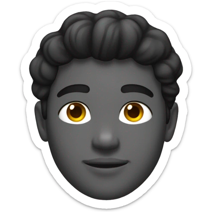 un joven de 18 años con pelo negro, rostro estilo cuadraro y guapo sticker