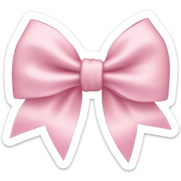 light pink bow  sticker