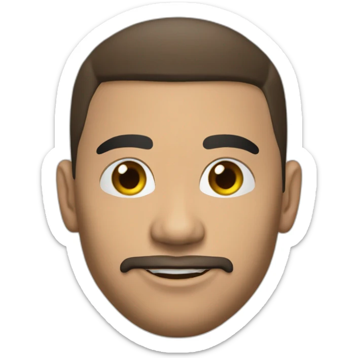 Latino 1.67 mts piel blanca jugador de football sticker