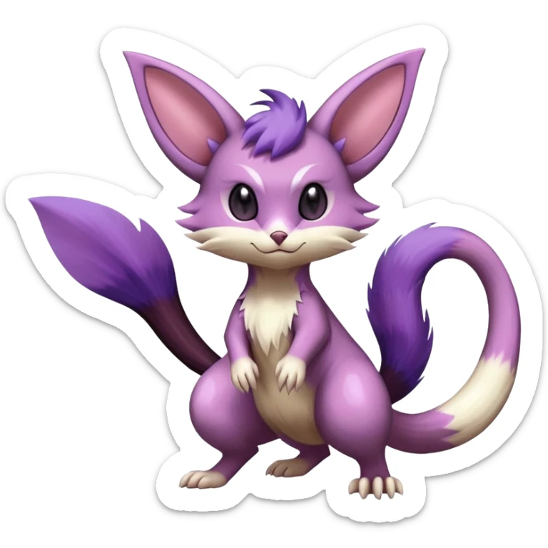 Shiny Furret-Espeon-Furret-Noibat-Noivern-Hybrid (Full body) sticker