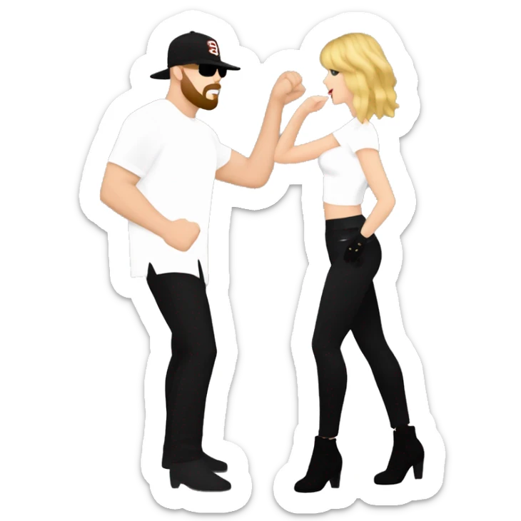 taylor swift performing eras tour with her boyfriend travis kelce vigilante sexy dance sticker