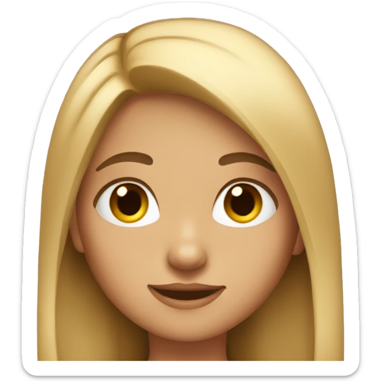 Girl with straight hair sticker