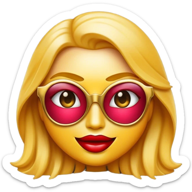 Cinematic Realistic Hollywood Pop Culture Emoji, featuring an iconic portrayal of film industry glamour rendered with vibrant textures and dynamic, cinematic lighting. sticker