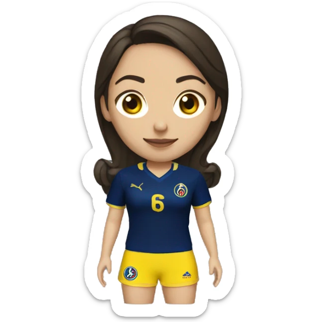 Brunette lady wears jersey of Club America  sticker