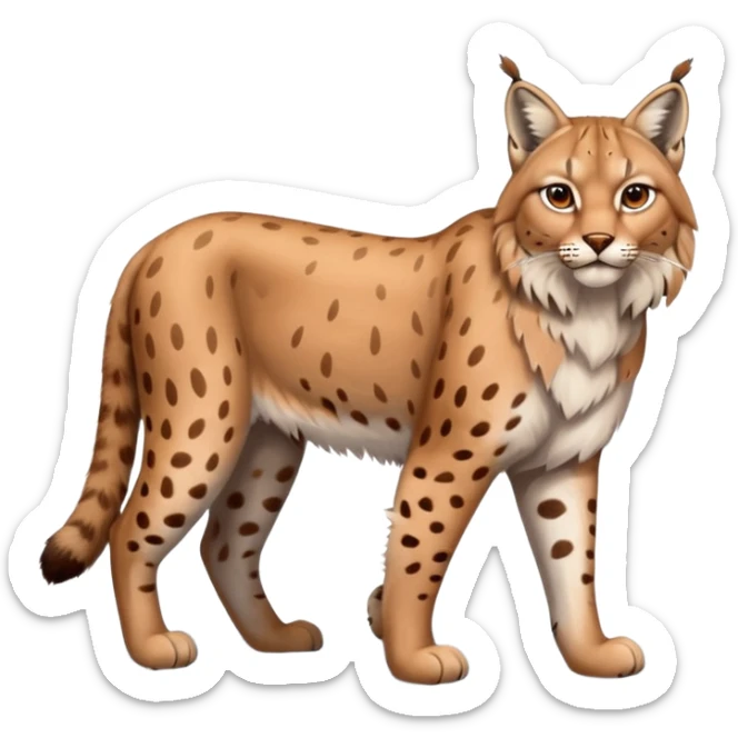 Eurasian Lynx in the snow beautiful aesthetic scenery (full body) sticker