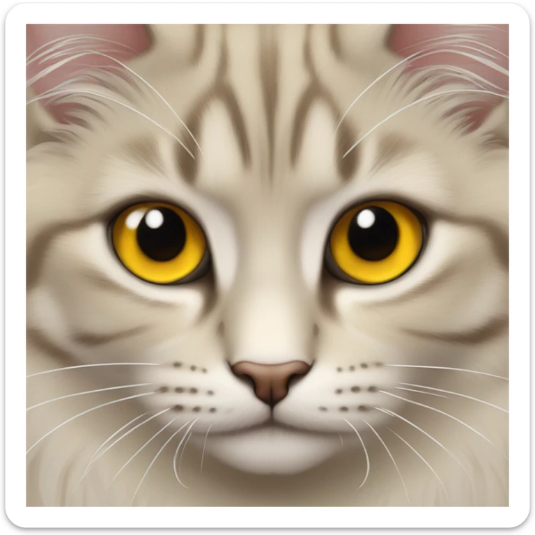 Gata raza Mau egipcio ojos amarillos con un gato negro gordo ojos amarillos sticker