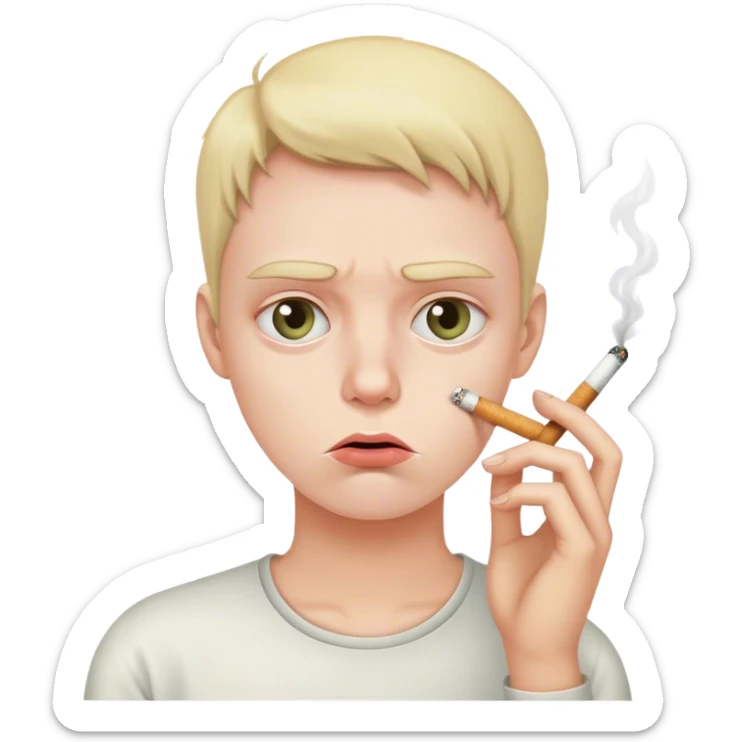 I’m sleepy and irritated but I wanna smoke and you need to hurry up sticker