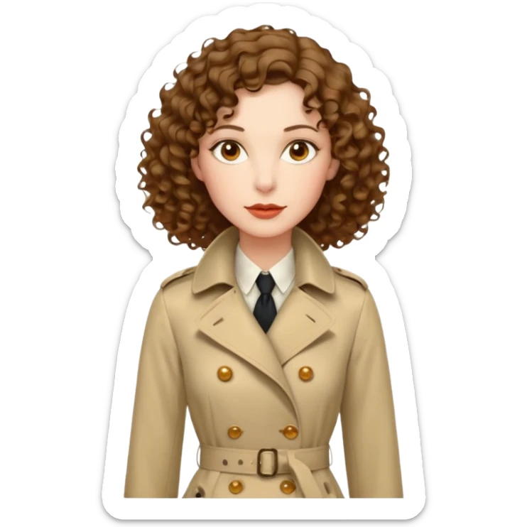 Dalgalı-kıvırcık arası saçlı, hafif perçemli; kehribar gözlü, küçük kalkık burunlu ve dolgun dudaklı. Oval yüzlü, çıkık elmacık kemikli. Omuzları geniş, beli ince, kalçası dolgun. Old money tarzında, trençkot ve kumaş pantolon seven, dikkat çekici bir kadın. sticker