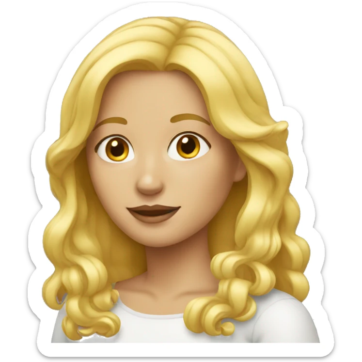 blond woman sticker
