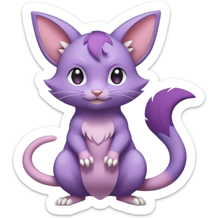 Aurorus-Purrloin-Delcatty-Rattata-Pokémon (full body) sticker
