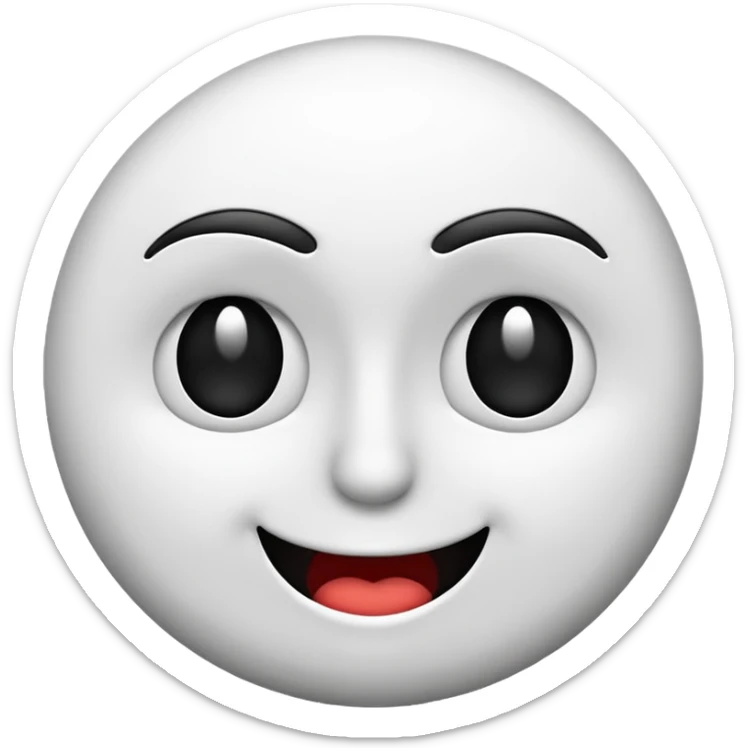 A wink emoji in black and white, with a cool and confident wink, and a slight smirk. sticker