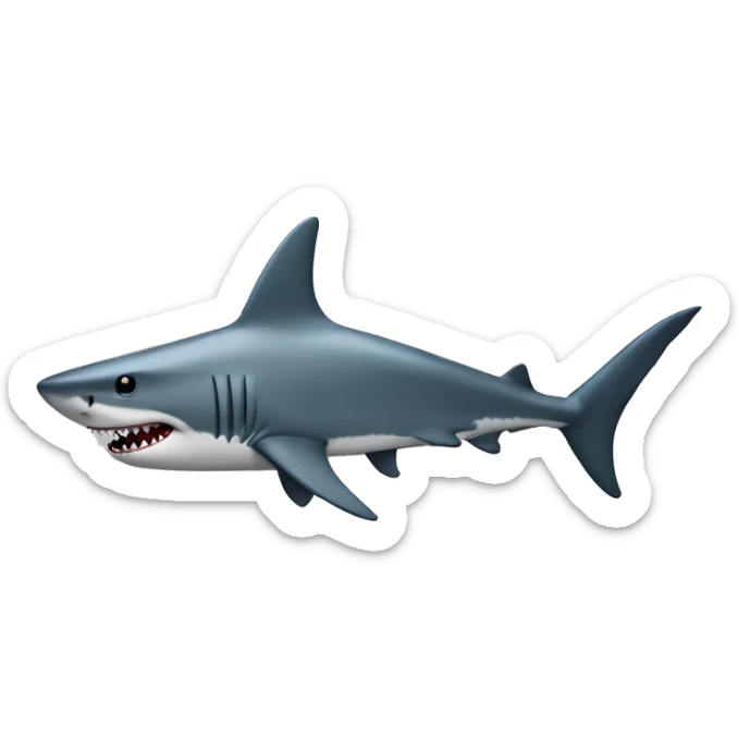 Shark with a top hat sticker