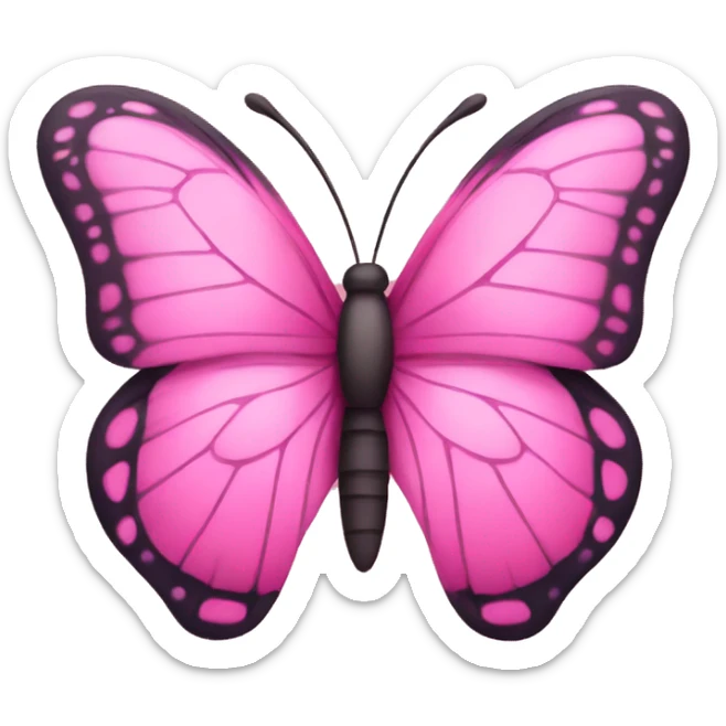 pink butterfly sticker