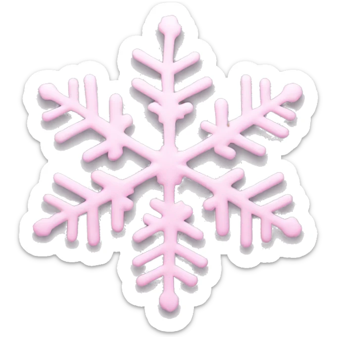 pastel pink snowflake  sticker