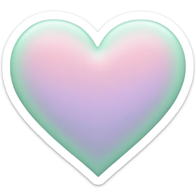 Pastel heart sticker