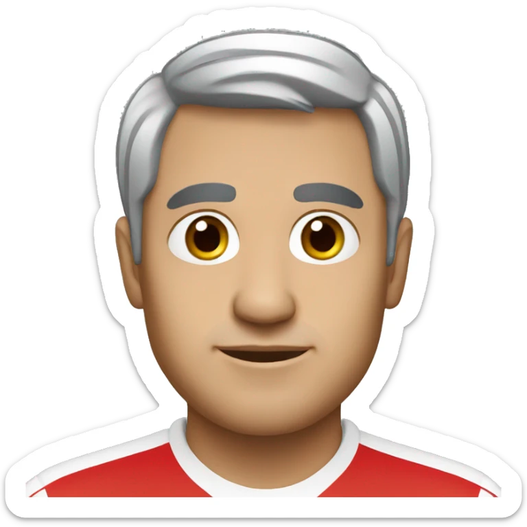 arsenal fan 22 old male with standard haircut, black hairs  sticker