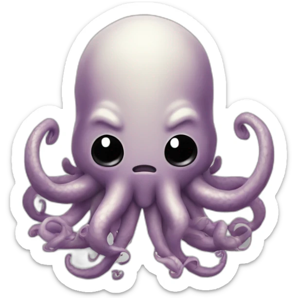  a cute kraken with a cute angry facea cute kraken with the naruto logo on the front sticker
