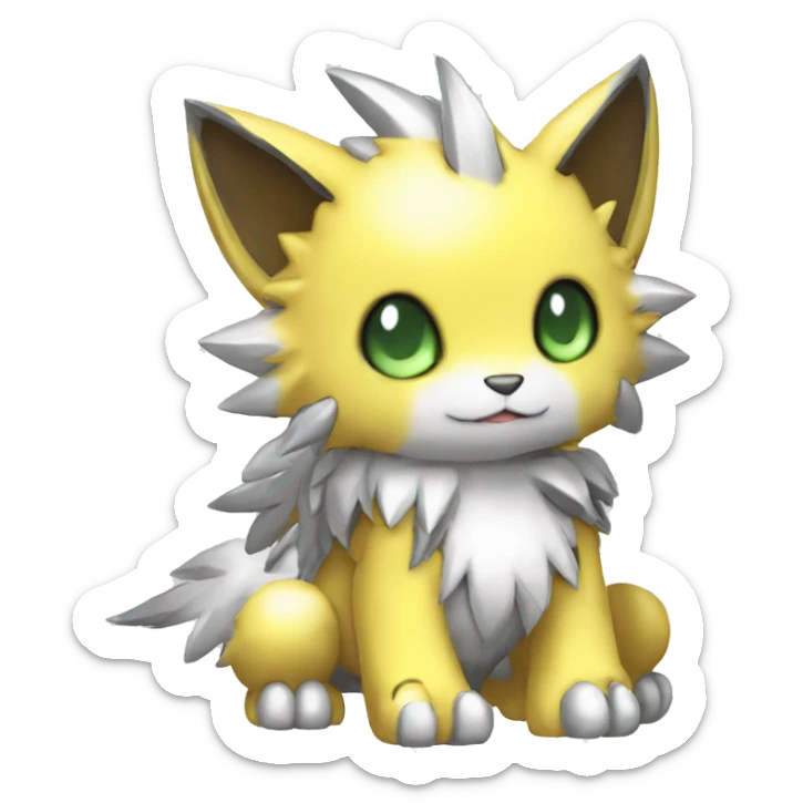 cute cool edgy beautiful shiny pretty Digimon-Fakemon-animal full body sticker