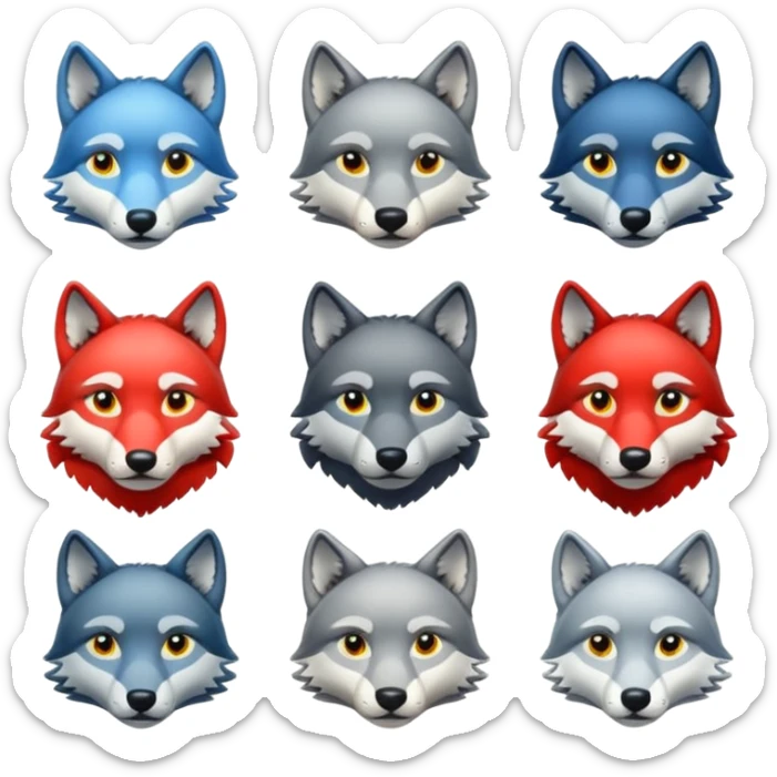 kick platformu için 13 adet abonelik rozeti oluşturur musun kurt motifli sticker