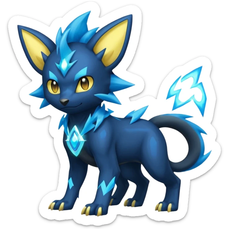 Electric Tynamo-Manectric-Shinx-Luxray-Electrike-Pokémon-Fakémon-fusion sticker