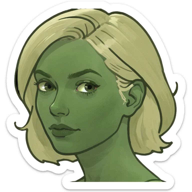 a beauty blonde woman sticker
