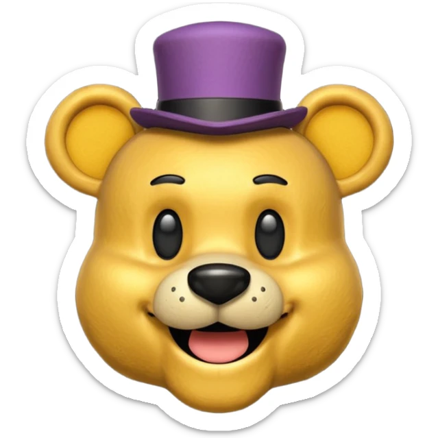 The head of Fredbeat of five nights at Freddy sticker