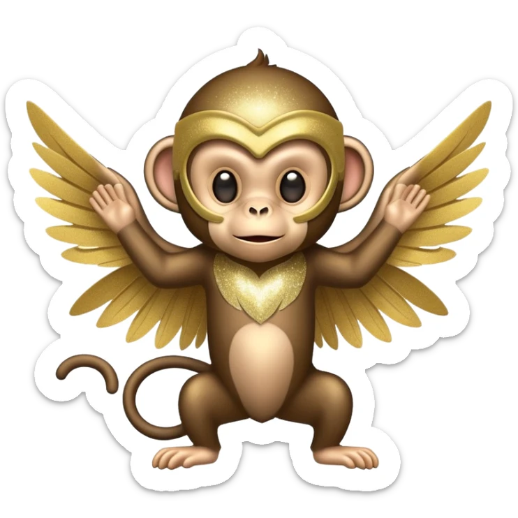 🎭✨🪽🐒 sticker