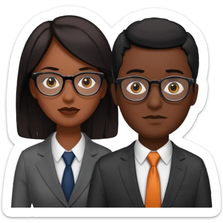 un chico con lentes pelo negro ojos oscuros de novio con una pelibordo oscuro sticker