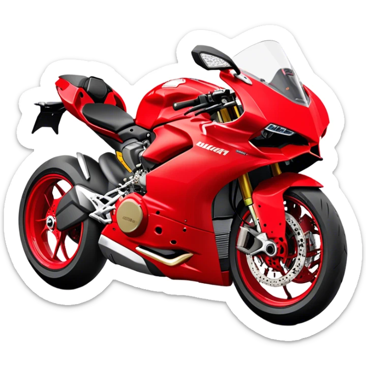 Ducati Panigale (Sportbike) - Ducati Panigale V4 (Model Year: 2022) (Iconic colour: Red) sticker
