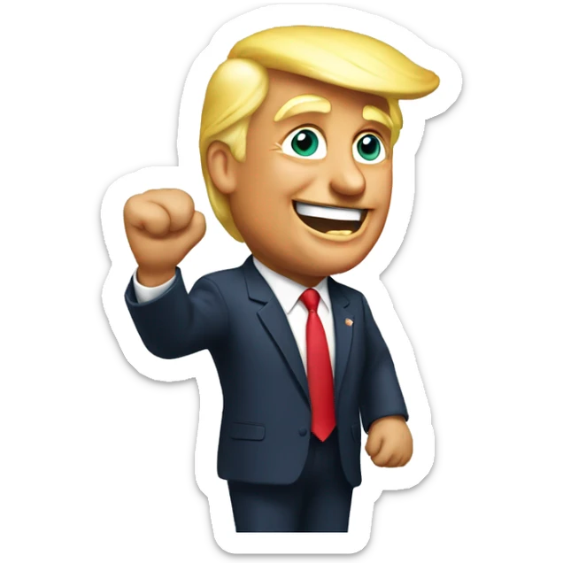 Trump celebrating  sticker