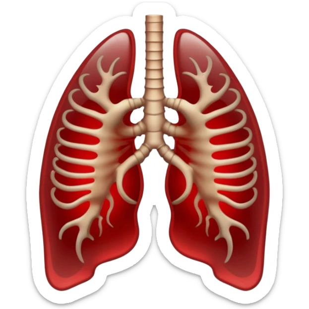 Minimalist emoji-style sticker of a ribcage x-ray with a curled-up demon inside, lines in faint white on black background, subtle red eye glow



 sticker