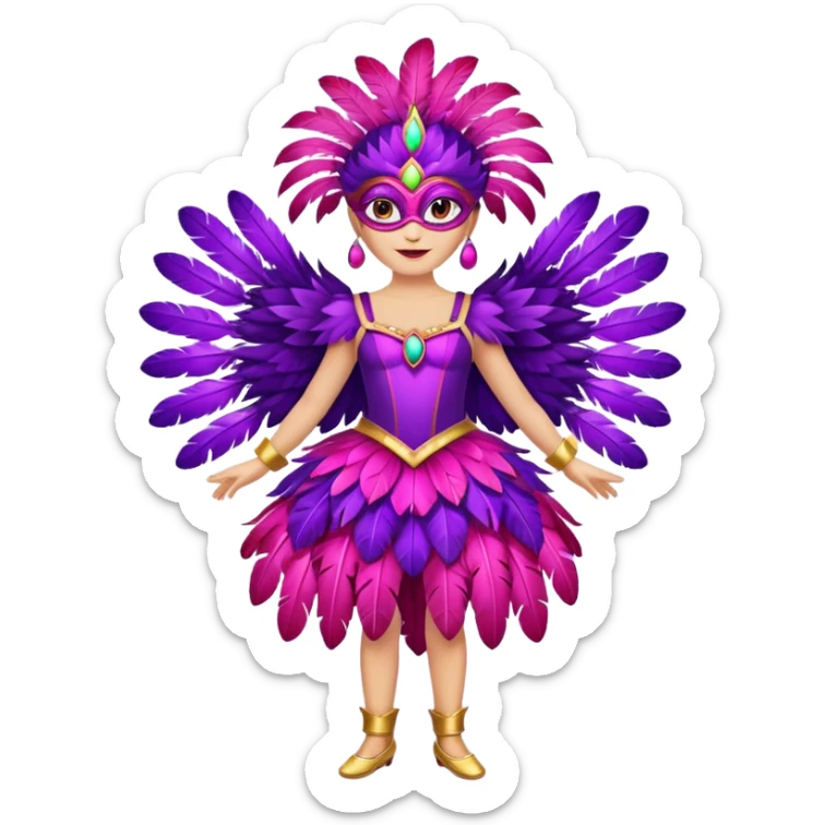 carnival-mas-costume,-red,-purple-and-pink-preferably,-full-costume-feathers-at-the-back- sticker