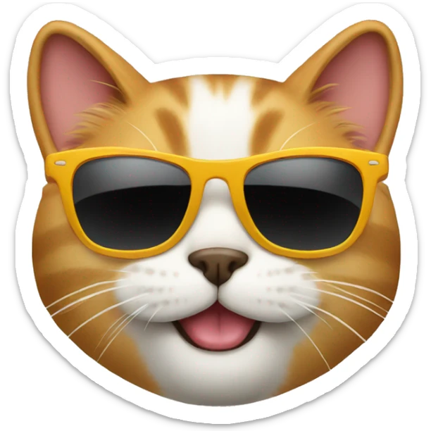 Cat with sunglasses sticker
