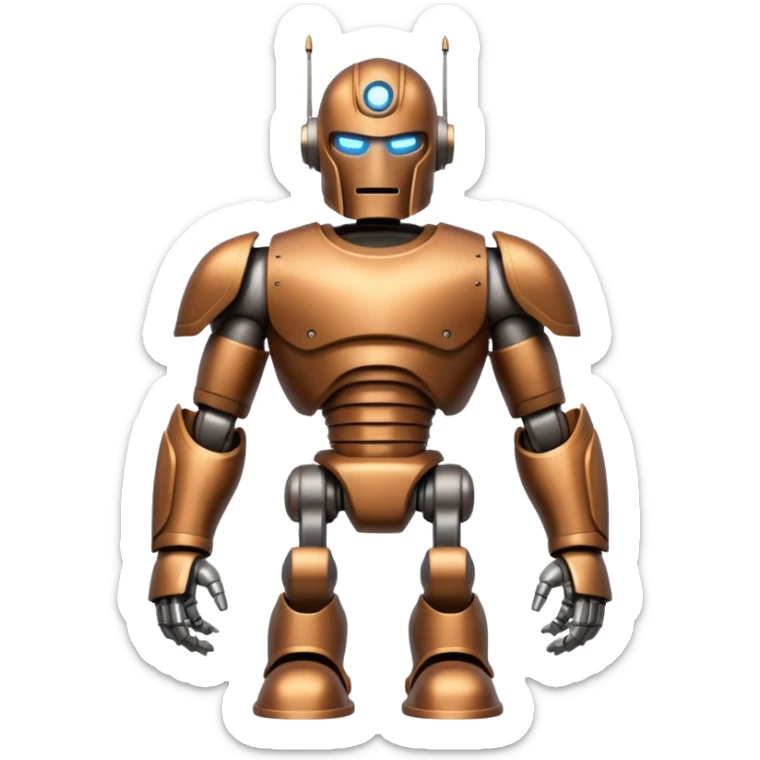 Greek Robot a giant and have good body made of iron and a good face like greek gods  sticker