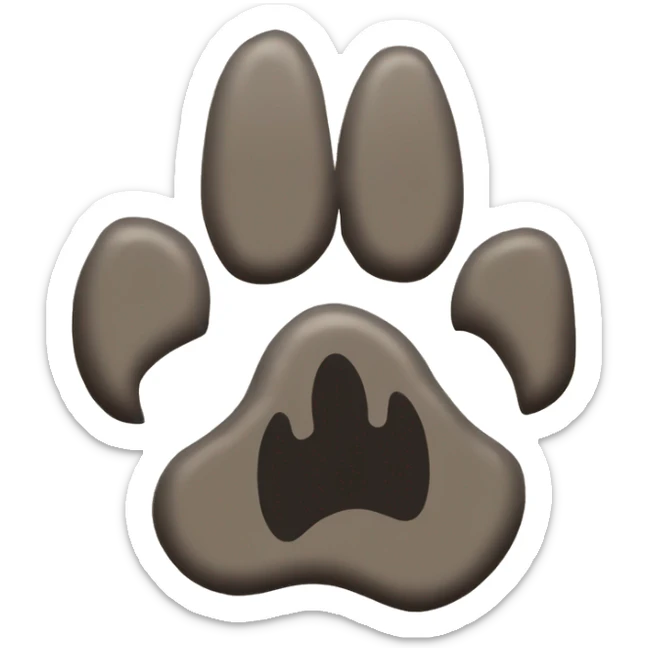 Twilight Inspired Emoji : Wolf Paw Print – Represents Jacob Black and the werewolf pack. A stylized, wolf-themed paw print would connect well to the character and tribe. sticker