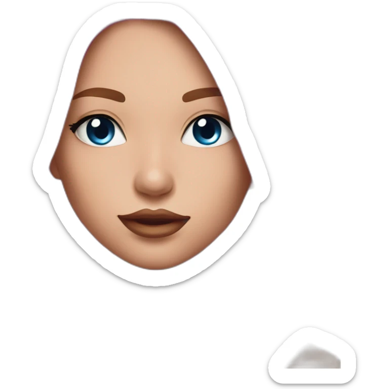 sexy; rock; leather; girl; pink and blue long smooth hair; sticker