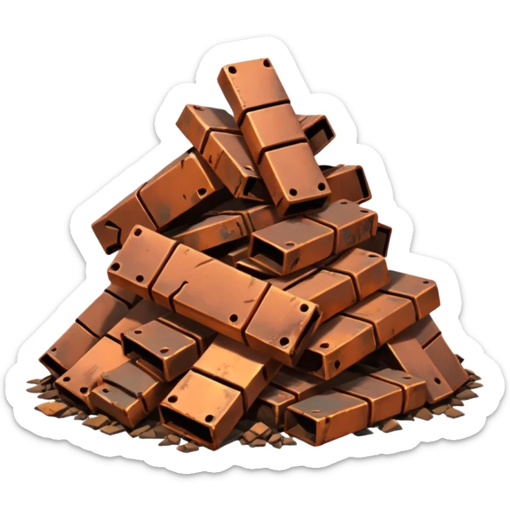 débrouillard ferraille cuivre  post apo survie loot gaming pas de personnage sticker