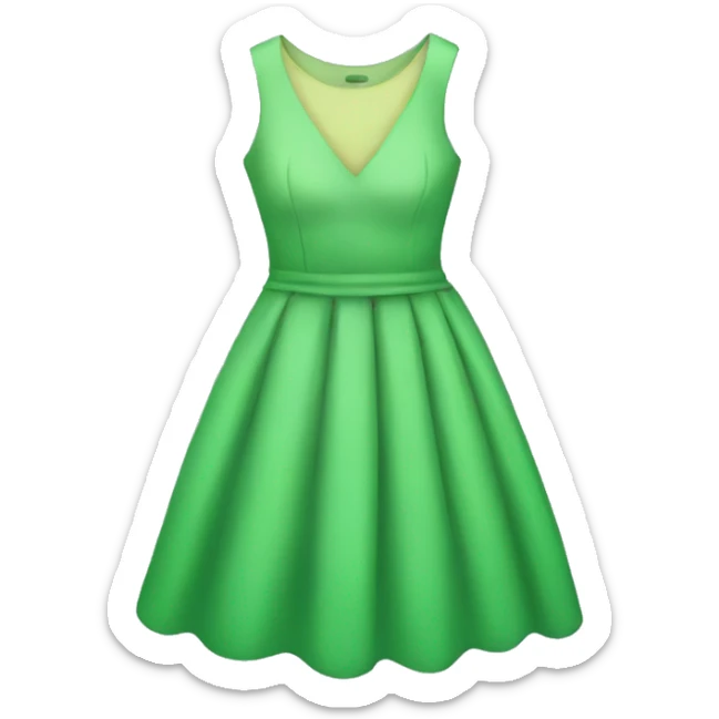 Green dress sticker