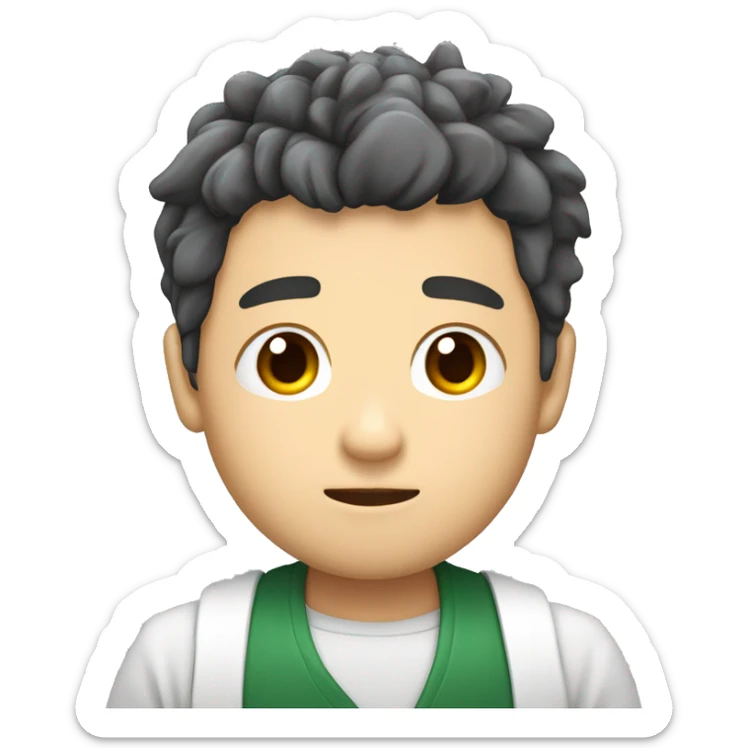 Criar personagem masculino japones com olhos bem puxados, e cabelo curto  sticker