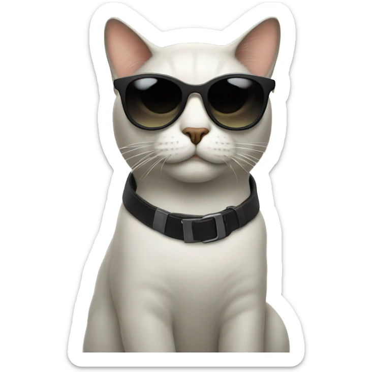 Cat with sunglasses sticker