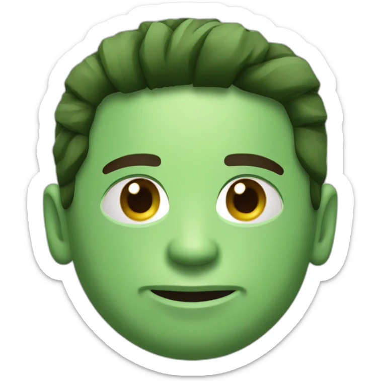 messi with green skin sticker