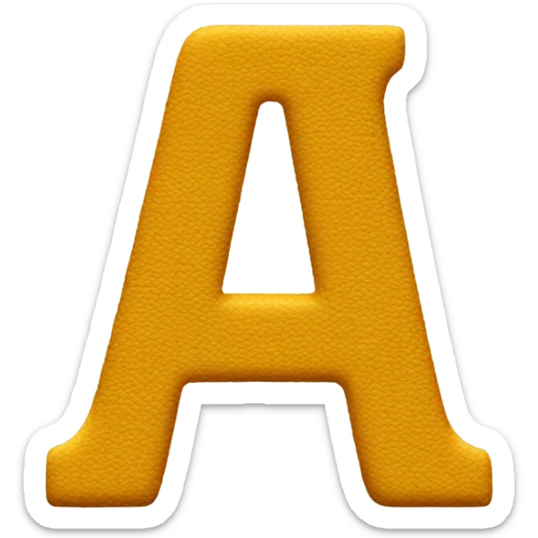 The letter A sticker
