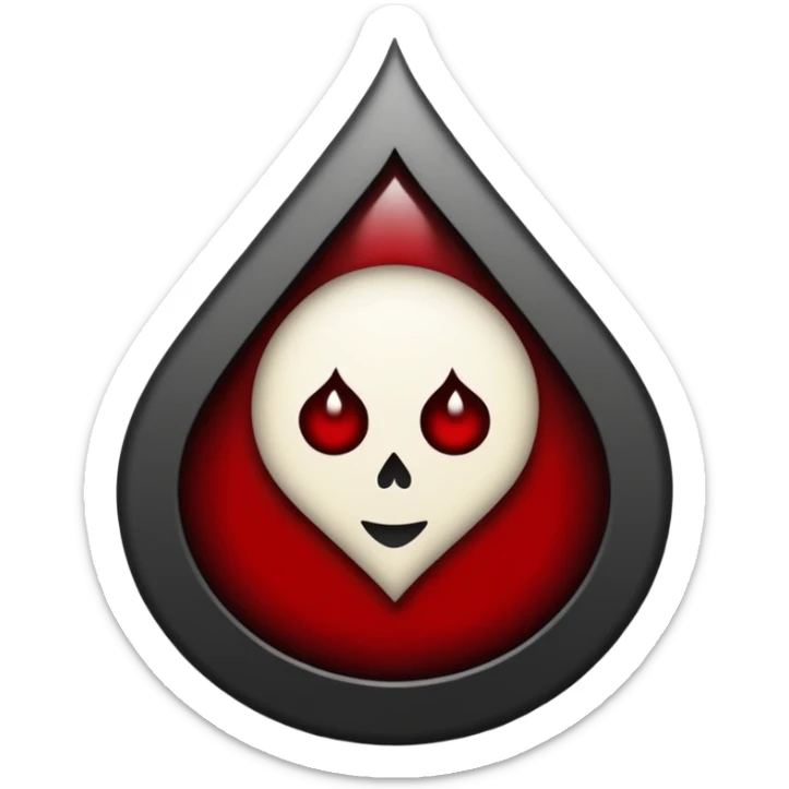 Minimalist emoji-style sticker of a gothic paper with “your soul” in blackletter, desaturated blood drop as signature, grayscale ink and parchment texture



 sticker