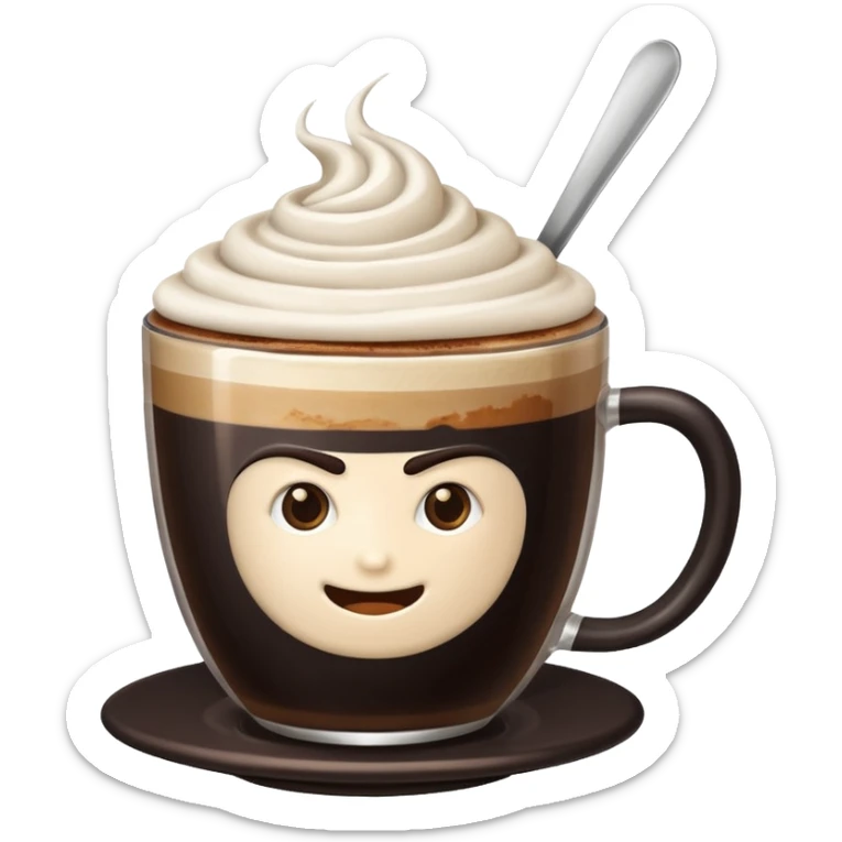 A ninja cappuccino  sticker