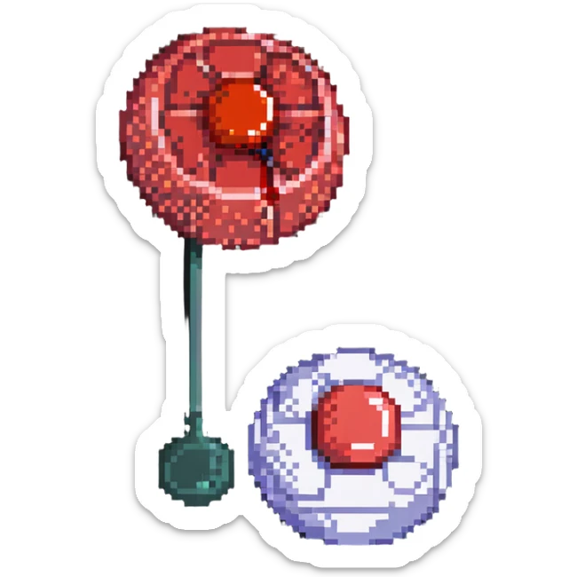 Medical comparison of normal red blood cell versus anemic pale blood cell sticker