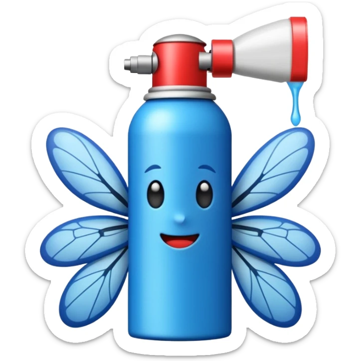 Emoji de OFF o repelente contra insectos en formato aerosol como un desodorane sticker