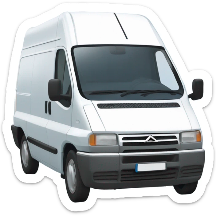 Van Citroën jumper in 2 colors Bluek and white. Light Blue in the bottom and white in top sticker